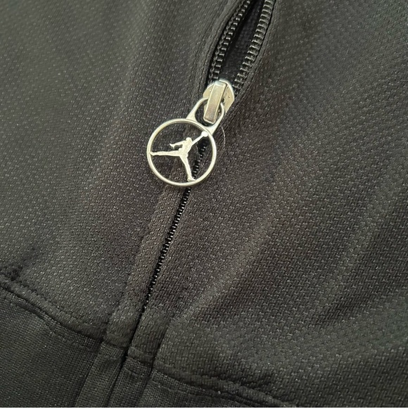 Nike Air Jordan Track Jacket Youth L 16/18 Black Red Jumpman Logo Full Zip - Picture 8 of 13